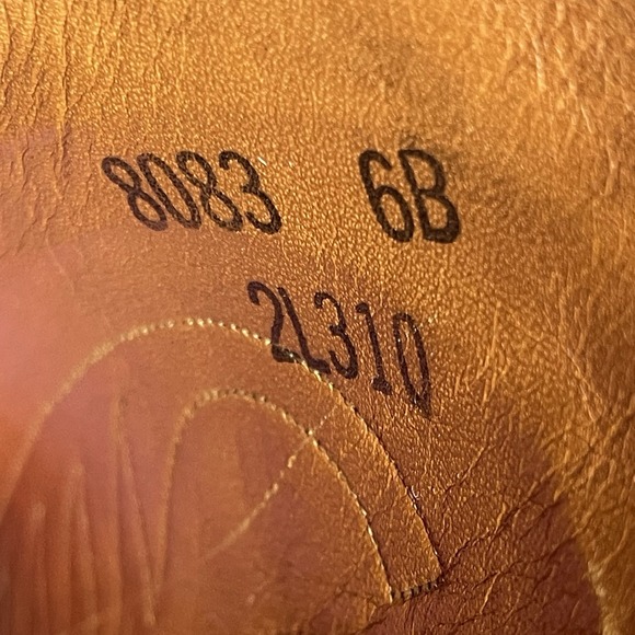 Vintage Lucchese  San Antonio Western Boots Womens 6B Tobacco Brown Goat Leather - Picture 10 of 11